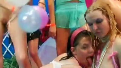 DRUNKSEXORGY - Excited sex dolls fucking in public