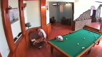 Security cam watches endvill fuck instead of billiard!