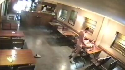 Big closed bar is a fuck platform watched by security cam!