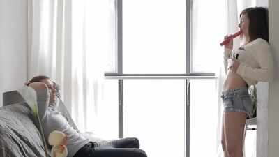 Dildo and cock in every hole