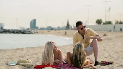 Petite euro DP fucked in foursome scene