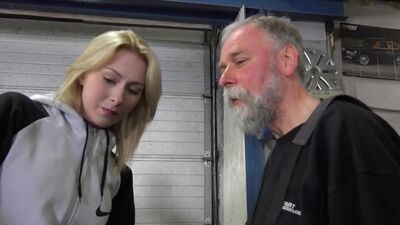 Frances prefers parking lot to hotel room when fucking old goes young guy