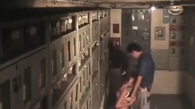 Crazy colleagues fucking and getting shot by security cam!