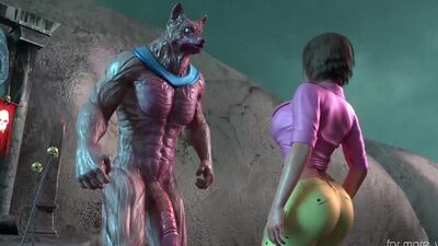 Big tits babe fucked by an ancient monster in a 3d animation