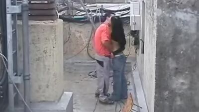 Mad fuck caught by security cam!