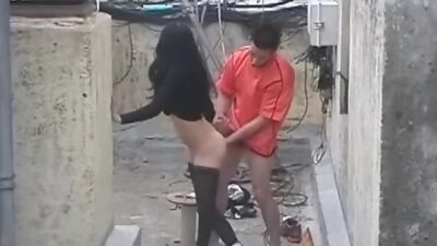 Mad fuck caught by security cam!