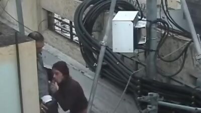 Insane fuck at construction site!