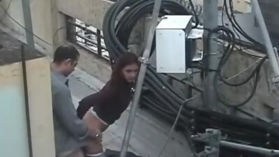 Insane fuck at construction site!