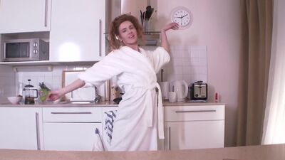 Dude thrusts cock into moistened asshole.