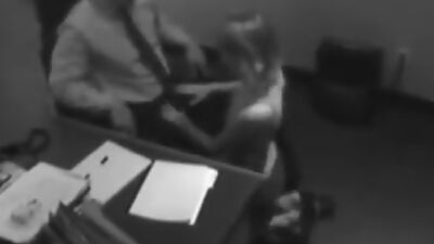 Office action shot by security cam!