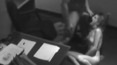 Office action shot by security cam!