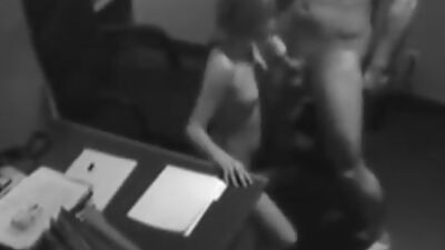 Office action shot by security cam!