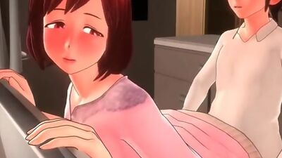 Anime hentai busty cutie gets wet pussy drilled