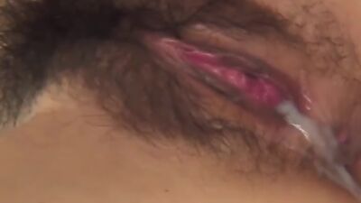 Hairy asian MILF gets a pussy pounding