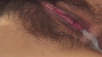 Hairy asian MILF gets a pussy pounding