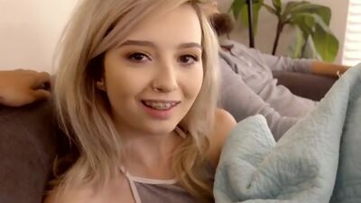 Cock hungry teen Lexi Lore teases her steprbo with her tight little body until he gives her the D right in her bare twat