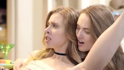 Anya Olsen and her friend Samantha Hayes celebrate Cinco de Mayo with a threesome that keeps it all in the family