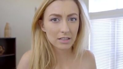 Alexa Grace gives in to her stepbrothers pervy needs and agrees to suck his dick and give him a shaved twat stiffie ride
