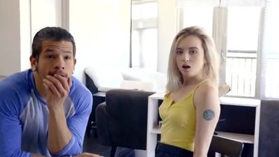 Cock craving Lexi Lore meets her stepbrothers dares by letting him finger her and sucking his dick before they fuck