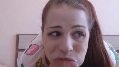 CUM In THROAT Deepthroat Gagging Teen Slut DID IT