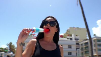 Jules Jordan - Kissa Sins Miami Beach Vacation with an Anal Creampie
