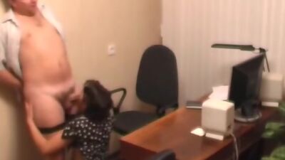 Guy sucked and fucked in the office!