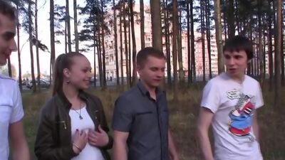 Met a girl in the park and hard a gangbang