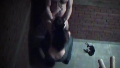 Steamy fuck action at the stairs!