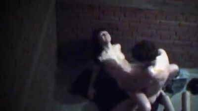 Steamy fuck action at the stairs!