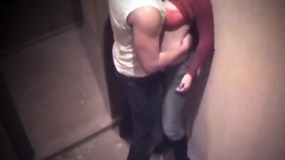 Busty redhead banged in the porch!