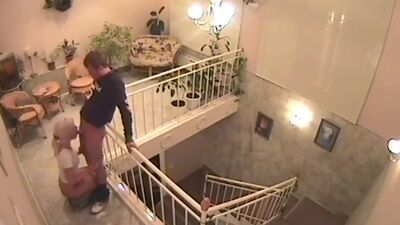 Fuck in the cottage equipped with security cam!