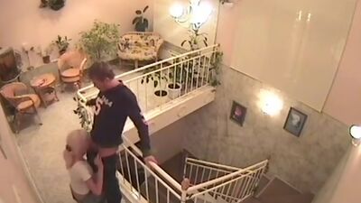 Fuck in the cottage equipped with security cam!