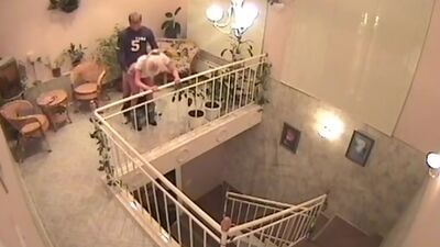 Fuck in the cottage equipped with security cam!