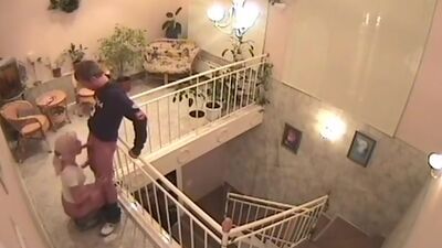 Fuck in the cottage equipped with security cam!