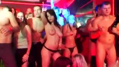 DRUNKSEXORGY - Beauty party chicks dancing and getting fucked