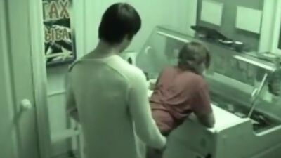 Kinky mushing in the food store!