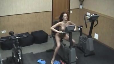 Striptease show in the gym!