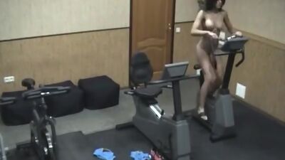 Striptease show in the gym!