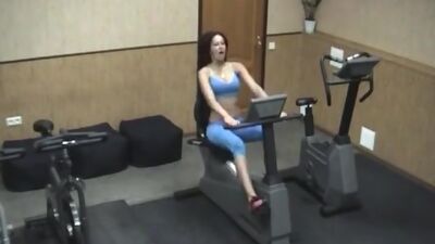 Striptease show in the gym!