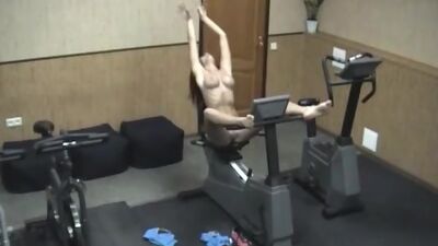 Striptease show in the gym!