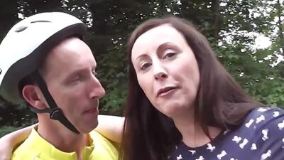 Ass fucked UK MILF in stockings jizzed on bum