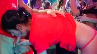 DRUNKSEXORGY - Dancing cuties taking cocks in public