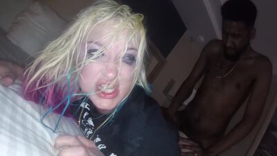 Hooker gets off the snowy streets by anally pleasing her pimp