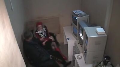 Security man filmed by one of those cameras!