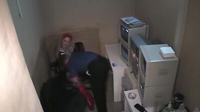 Security man filmed by one of those cameras!