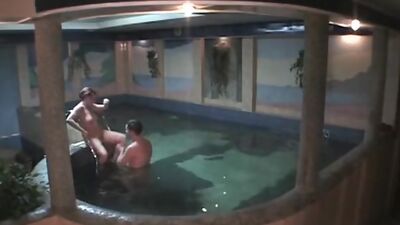 Hot blowjobs in the swimming pool shot on cam!