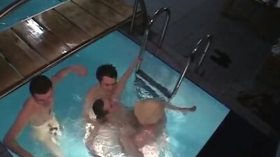 Security cam in the sauna caught hot action!