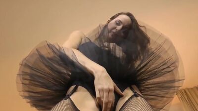 Tutu wearing Brit babe pussy fucking old man