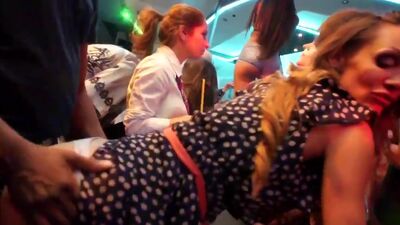 DRUNKSEXORGY - Bi pornstars fuck in public