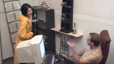 Wild fuck and suck session at work filmed!